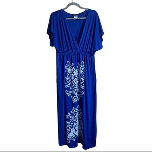 Love Cameron, size 3x, royal blue maxi dress